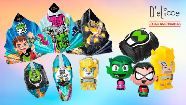 Americanas lança ovos de Páscoa do Ben 10, Transformers e Jovens Titãs