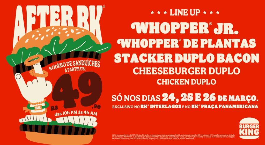 After BK ação do Burger King para o Lollapalooza