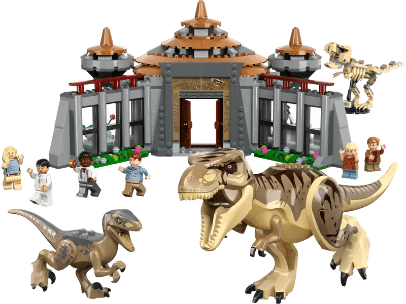 Lego jurassic park Centro de Visitantes: Ataque de T-Rex e Raptor