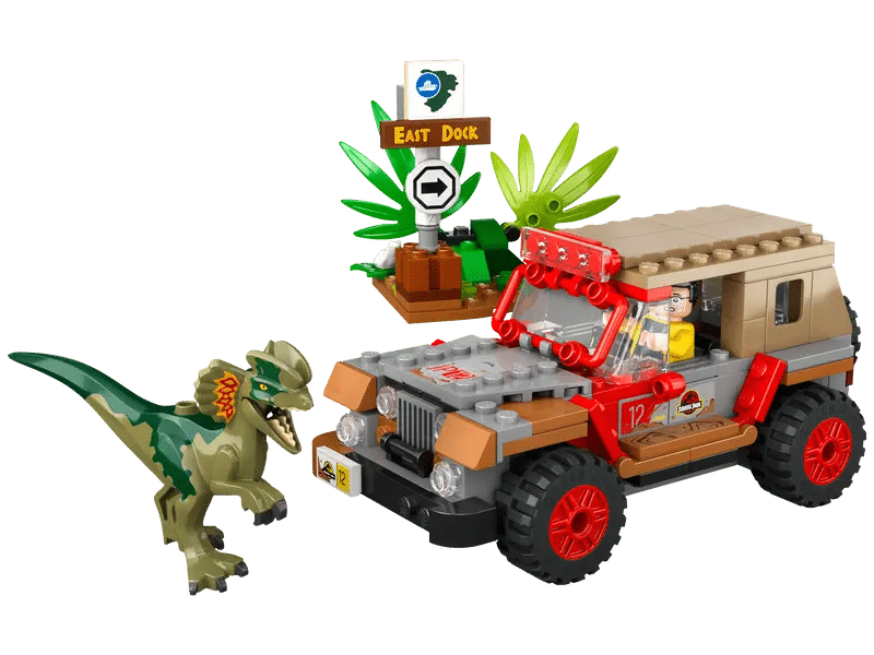 Lego jurassic park Emboscada do Dilofossauro1