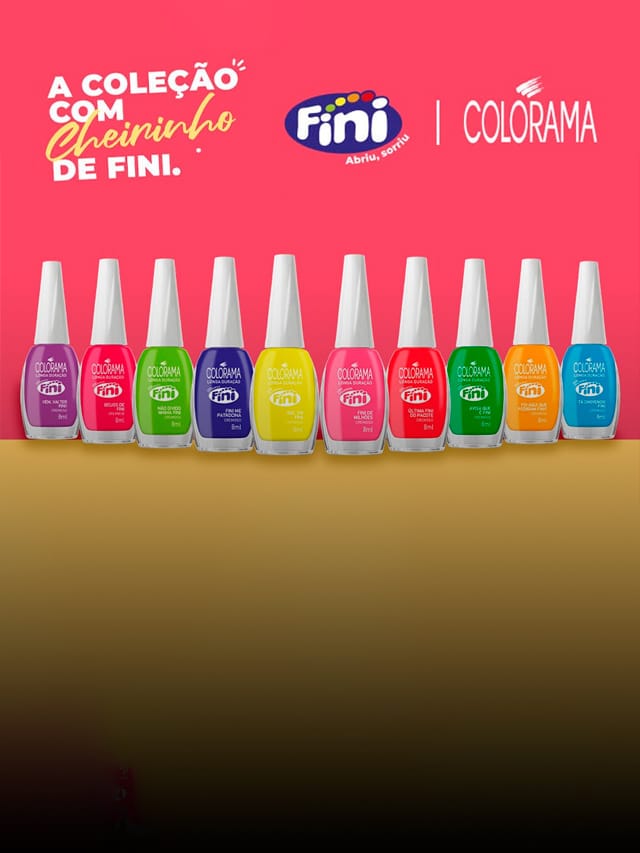 Fini e Colorama lançam linha de esmaltes com cheiro de bala
