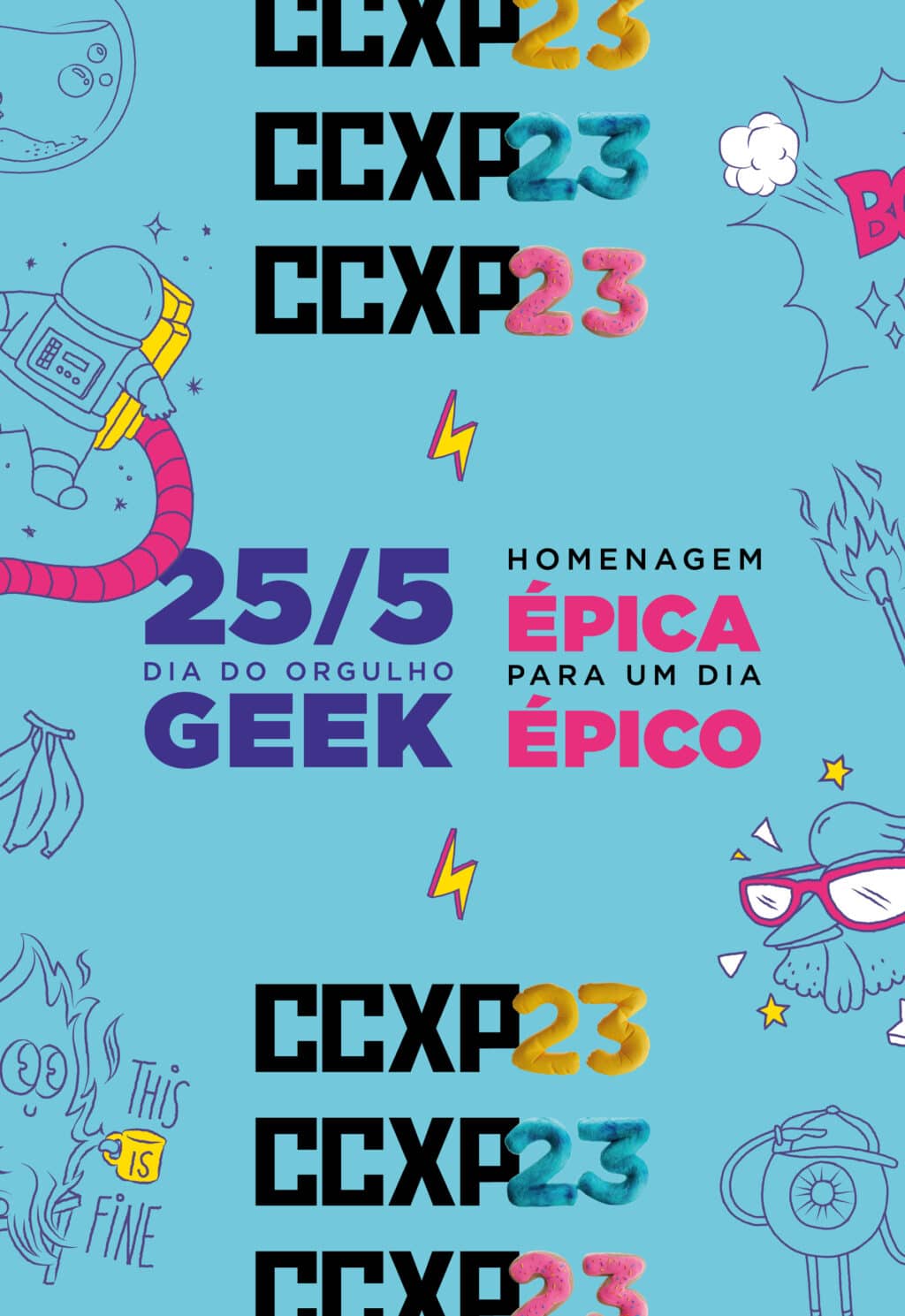 CCXP23 celebra o Dia do Orgulho Geek com lambe-lambes nas ruas de SP