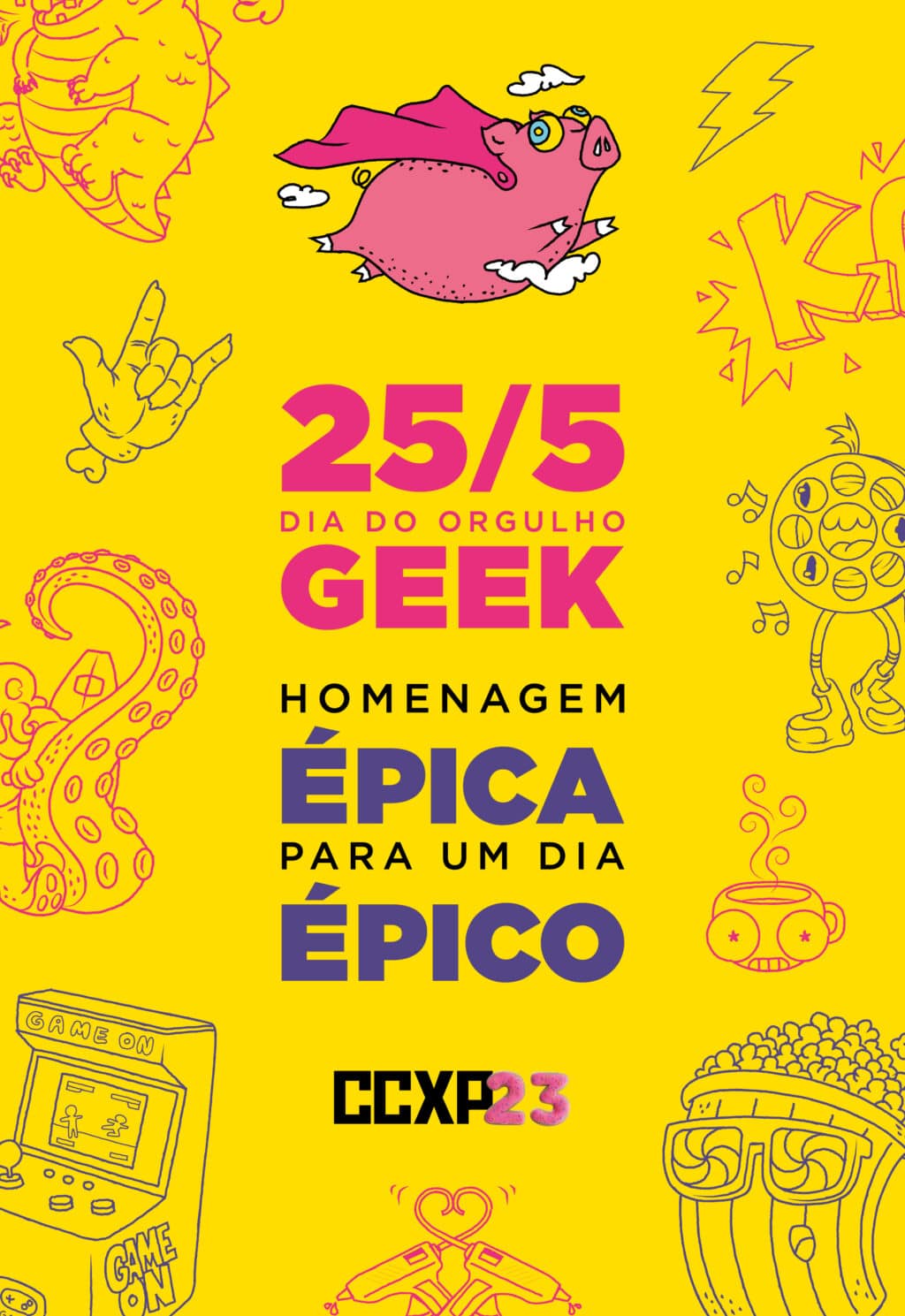 CCXP23 celebra o Dia do Orgulho Geek com lambe-lambes nas ruas de SP