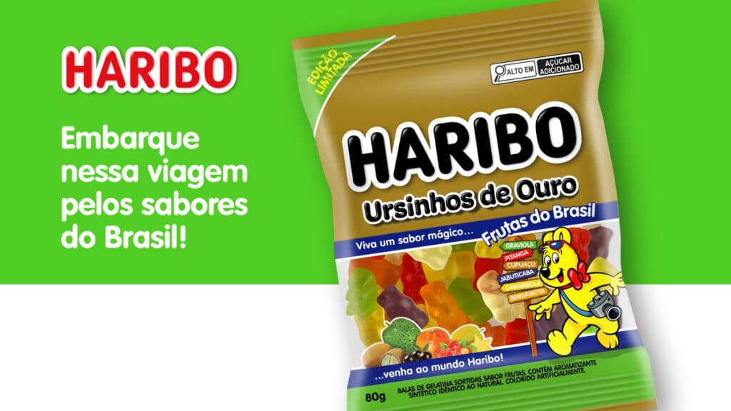 Haribo frutas do Brasil