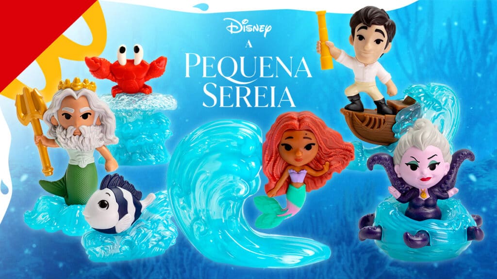 A Pequena Sereia é tema dos novos brindes do McLanche Feliz