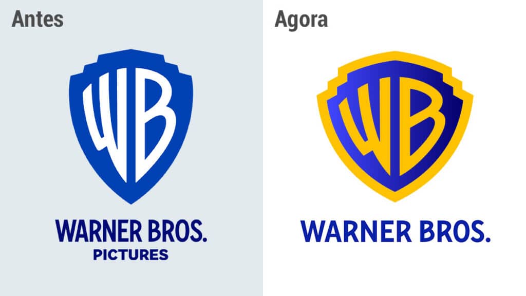 Warner Bros logo - antes e depois 2023