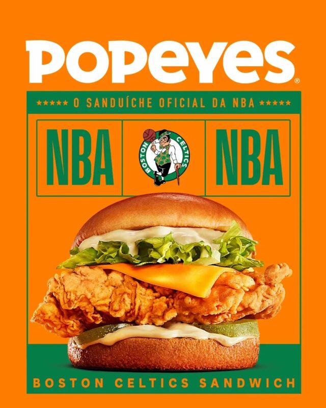Popeyes lanches NBA - celtics
