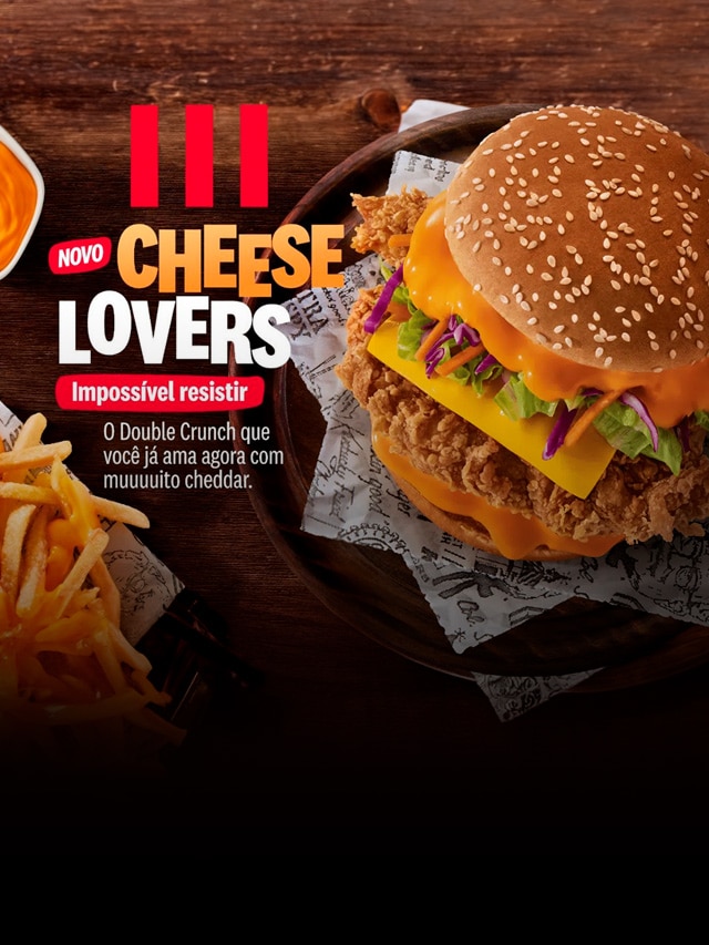 KFC apresenta Double Crunch Cheese Lovers em edição limitada