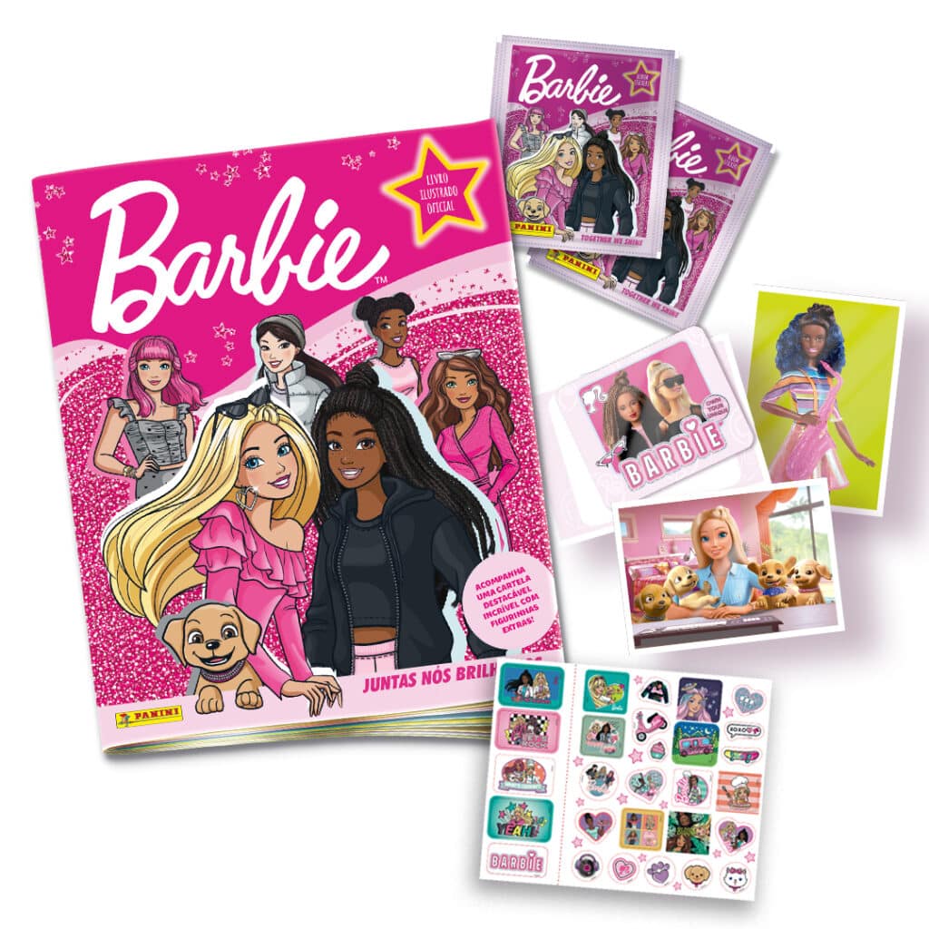 Novo álbum de figurinhas Panini x Barbie