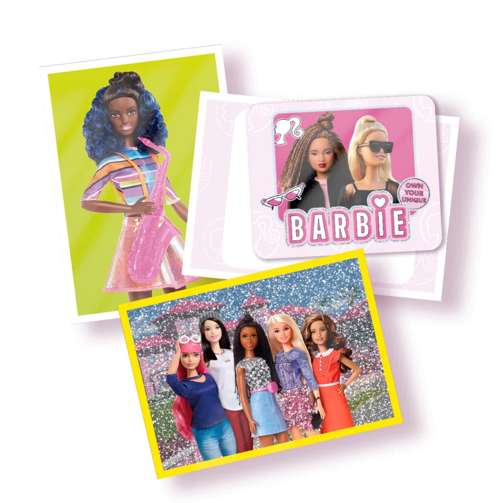 Novo álbum de figurinhas Panini x Barbie