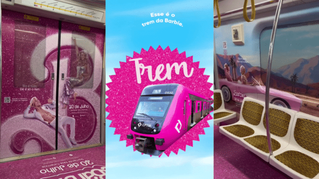 Barbie invade linhas da CPTM e do Metrô de São Paulo