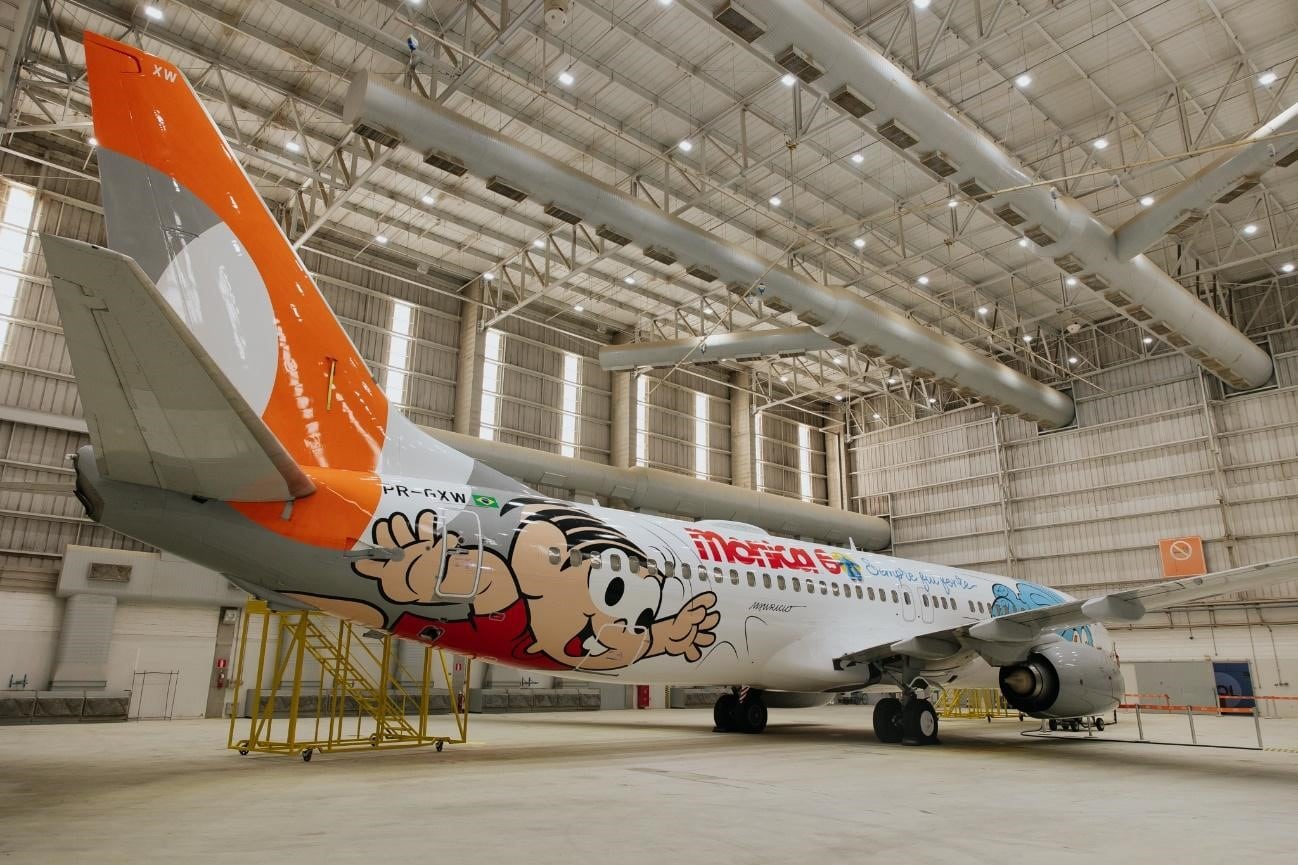 GOL traz avião temático para os 60 anos da Mônica em parceria da Mauricio de Sousa Produções