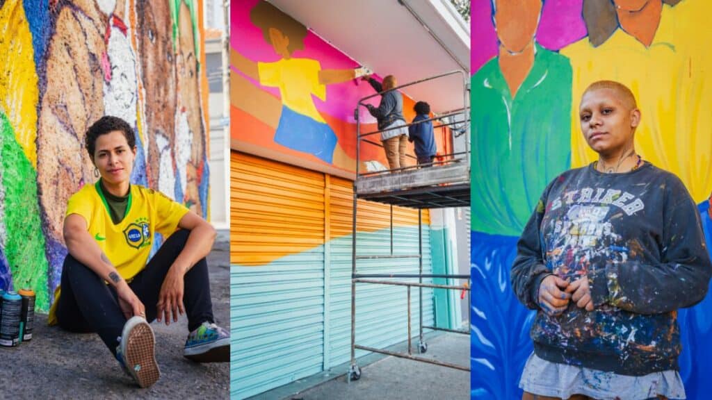 Rappi mostra a história do futebol feminino no Brasil com HQs grafitadas