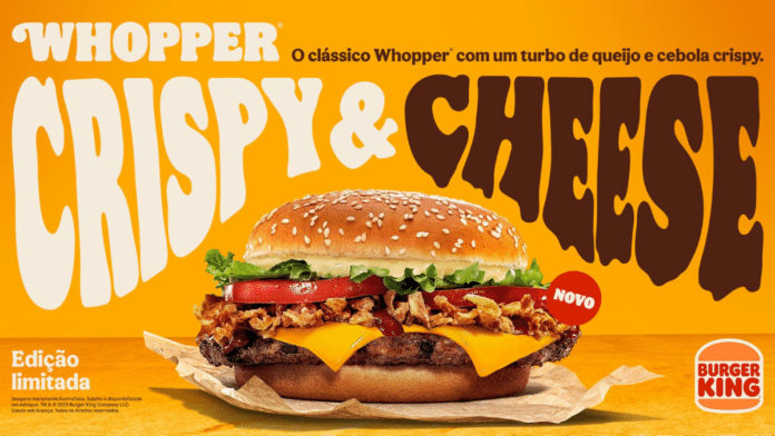 Burger King apresenta Whopper Crispy & Cheese em edição limitada