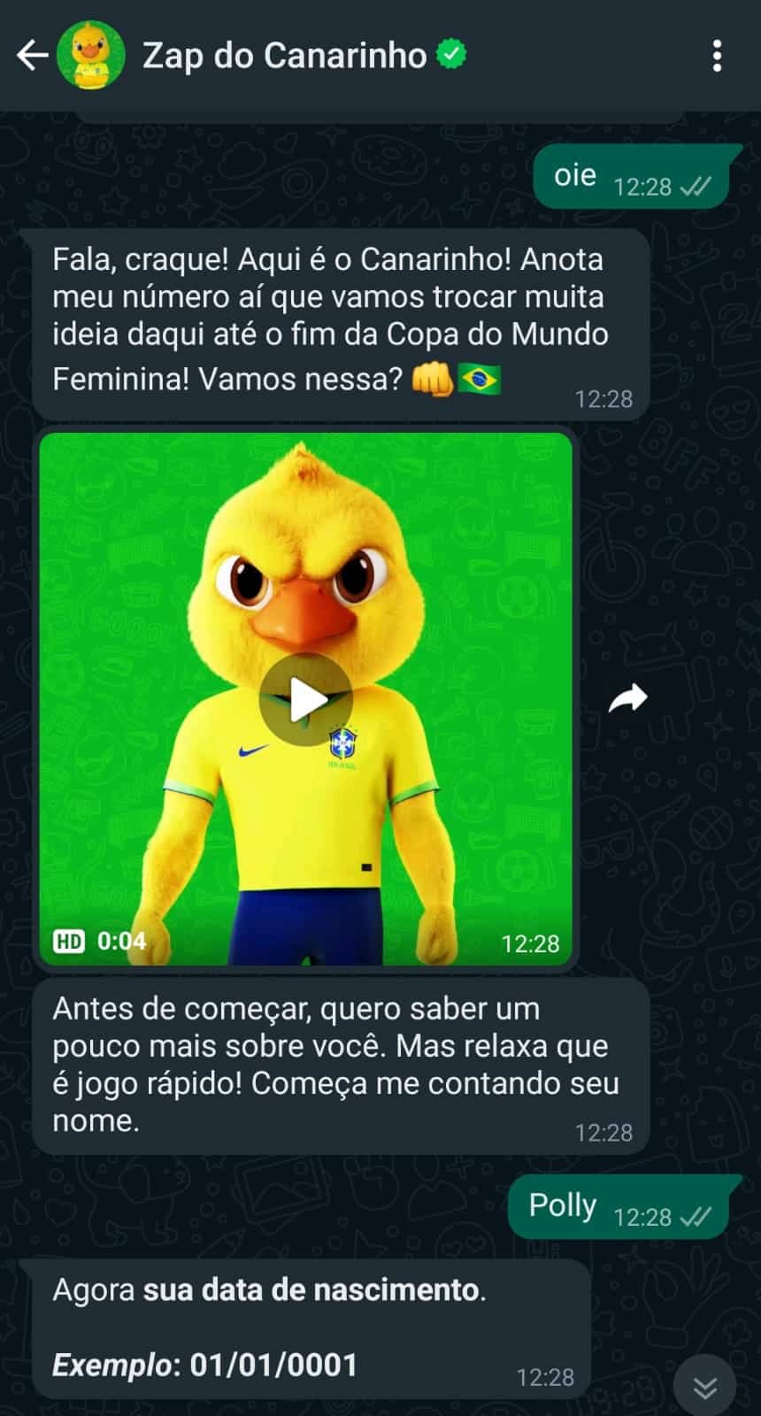 Zap do Canarinho volta com IA para a Copa do Mundo Feminina 2023