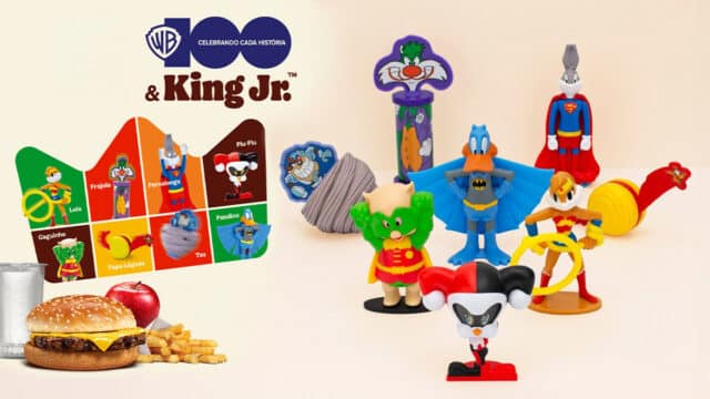 Burger King celebra os 100 anos da Warner com brindes do Combo King Jr.