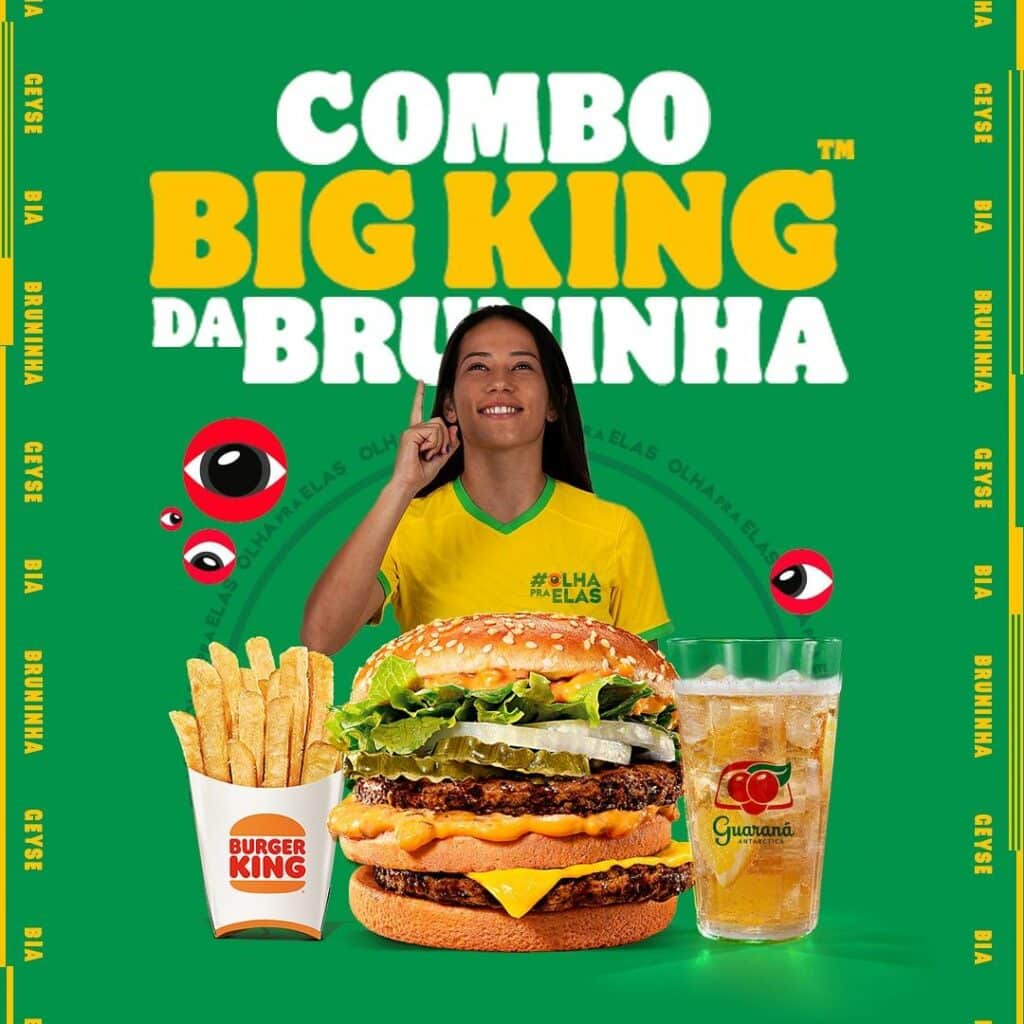 Burger King lança combos inspirados nas jogadoras da Seleção Feminina
