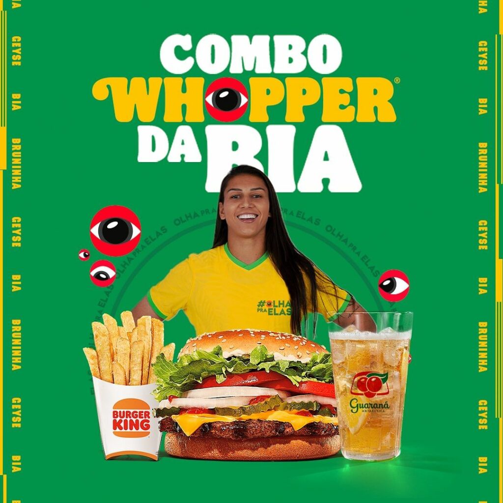 Burger King lança combos inspirados nas jogadoras da Seleção Feminina