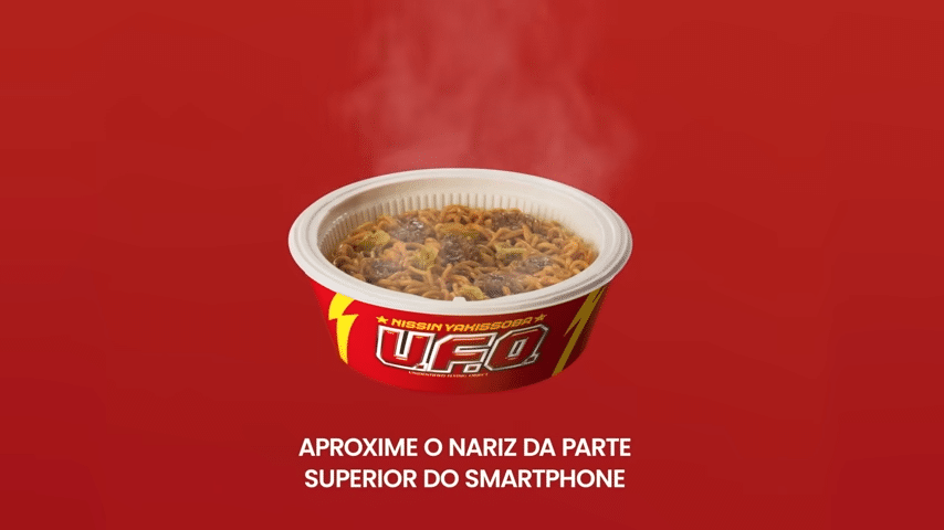 Nissin convida consumidores a sentirem o aroma de U.F.O. pela tela do celular