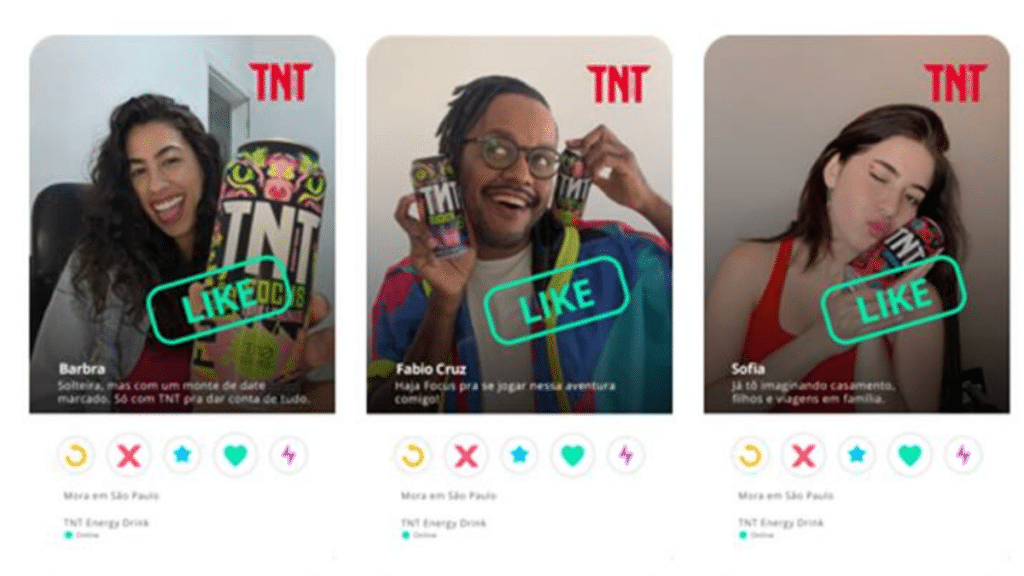 TNT Energy Drink promove ação para o Mês dos Solteiros no Tinder