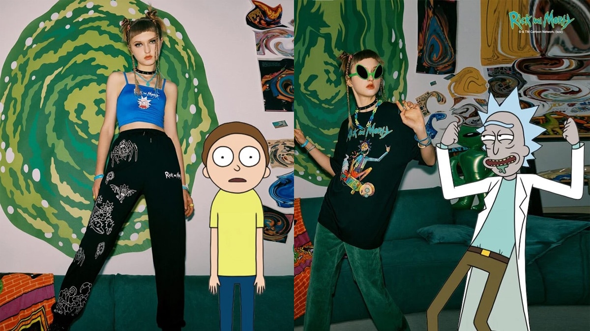 Blusa de moletom masculina Rick And Morty azul, Cartoon Network