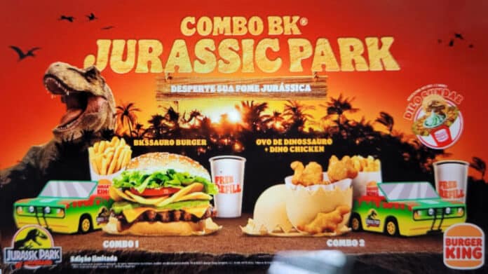 Combo Jurassic Park no Burger King BK