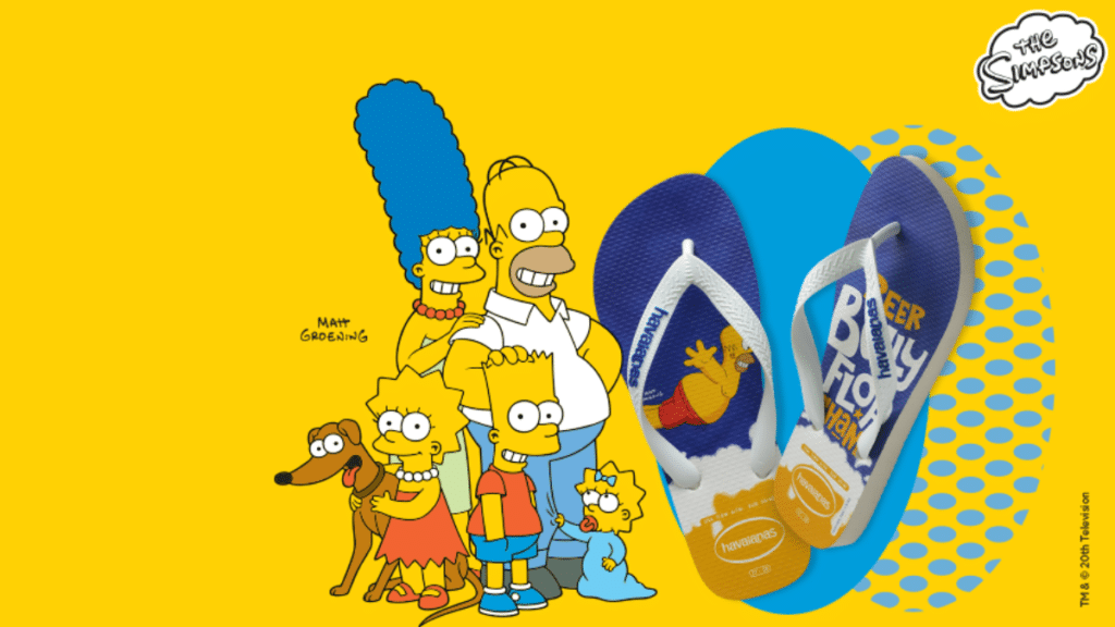 Havaianas apresenta novas estampas inspiradas nos Simpsons