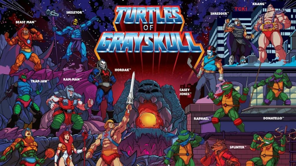 Mattel e Paramount anunciam collab de Masters of the Universe e As Tartarugas Ninja