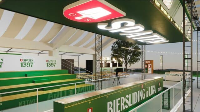 Spaten desafia famosos a baterem recorde de Biersliding do Guinness World Records