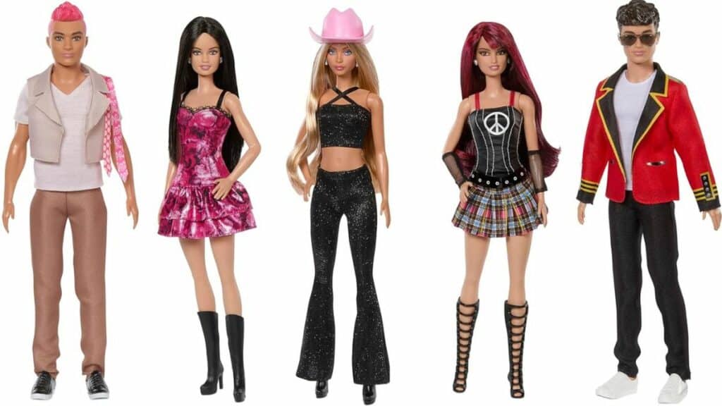Imagem nova versão Barbie SET Integrantes RBD Mattel 2023