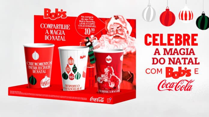Bob’s e Coca-Cola lançam copos temáticos de Natal
