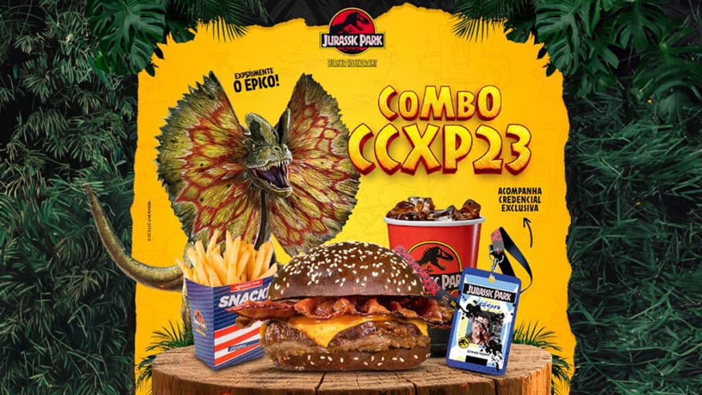 Jurassic Park Burger Restaurant cria Combo CCXP23