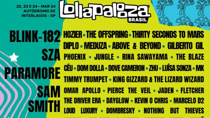 Lolla 2024 terá line-up com Pramore, SZA, Blink-182 e Sam Smith