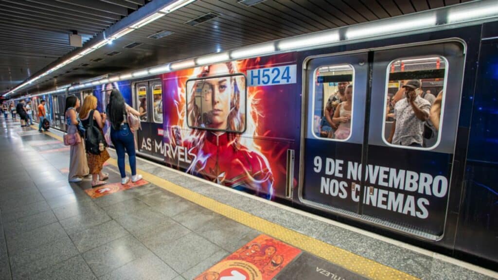 As Marvels ganha experiência no metrô de São Paulo