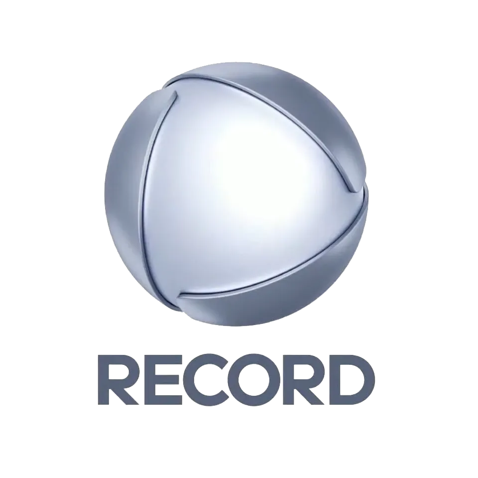 imagem mostar logotipo do canal de TV Record em PNG sem fundo