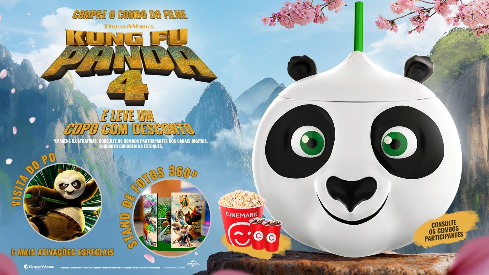Cinemark apresenta combo de Kung Fu Panda 4
