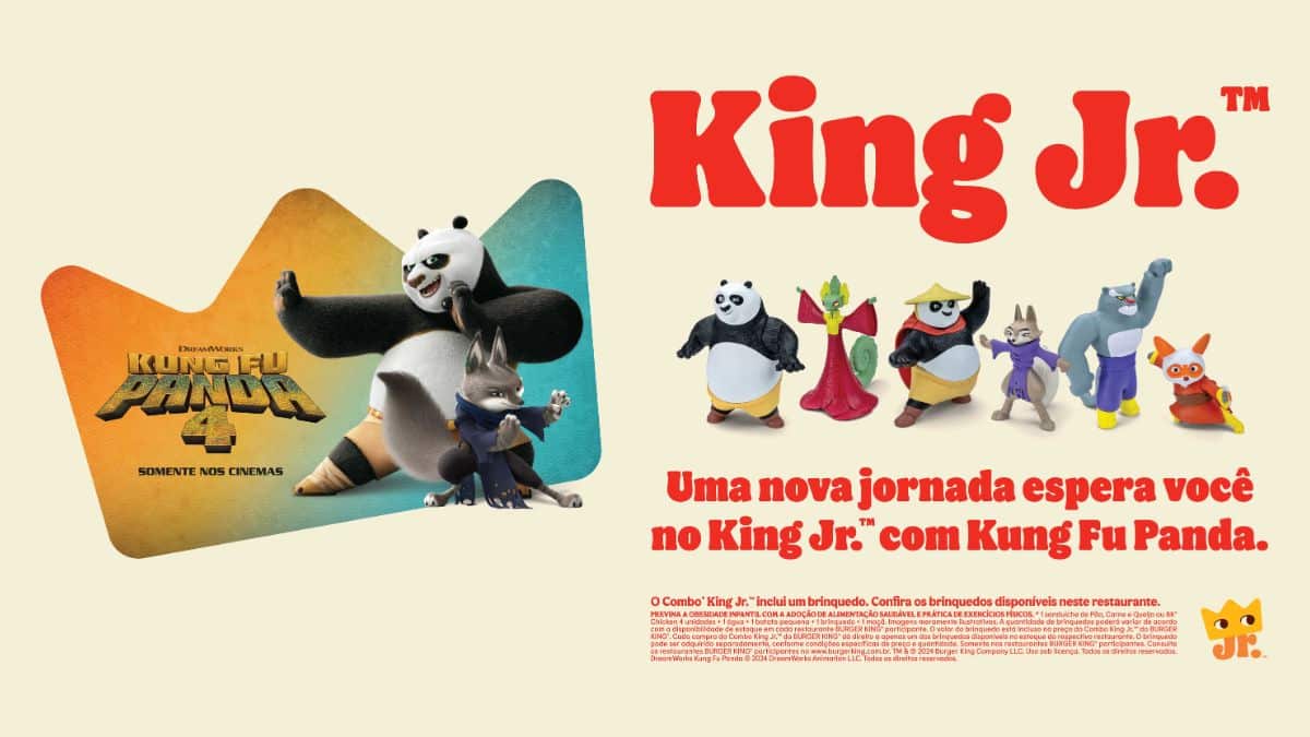 Kung Fu Panda 4 é tema dos novos brindes do King Jr no BK