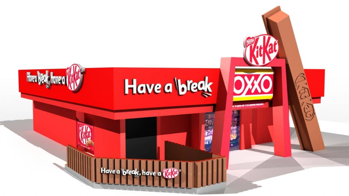 Oxxo e KitKat transformam fachada de loja da rede em Campinas