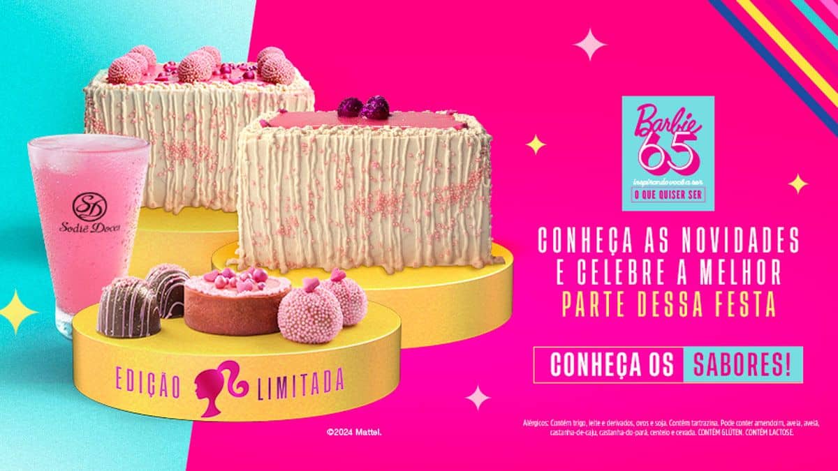 Sodiê Doces lança sobremesas inspiradas em Barbie