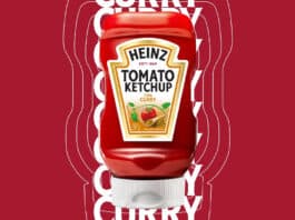 Novo Ketchup Heinz no sabor com Curry