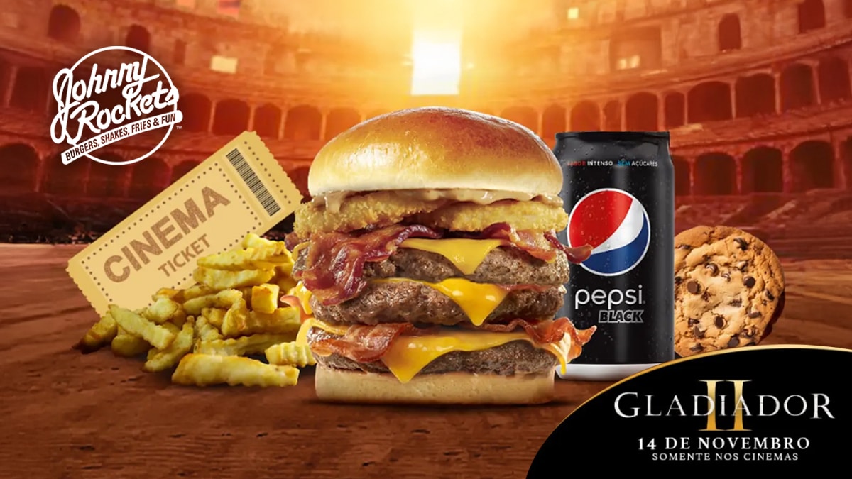 Gladiador 2: Johnny Rockets lança combo promocional com ingresso para o filme