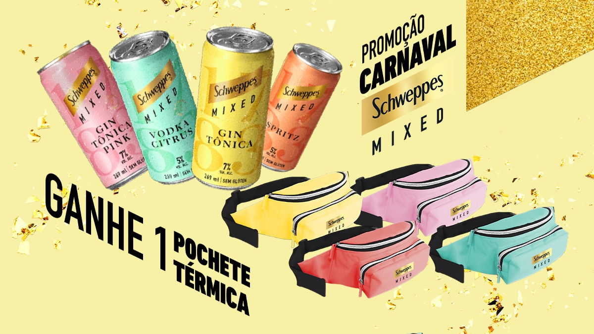 Schweppes distribui pochete térmica em ação de Carnaval