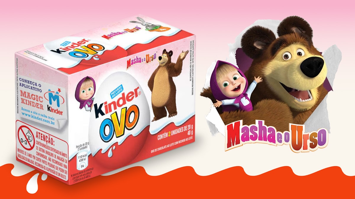 Kinder Ovo lança edição temática de Masha e o Urso