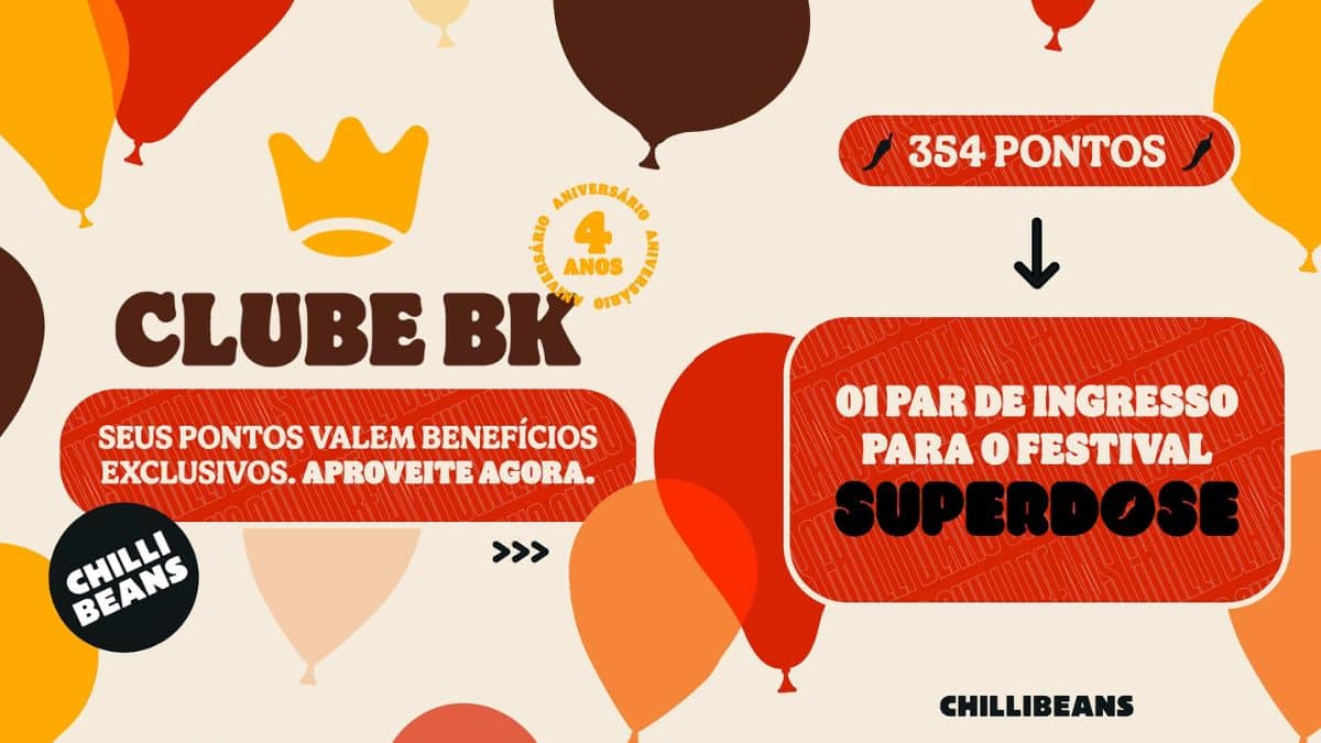 Burger King e Chilli Beans levam fãs à Superdose em nova promoção