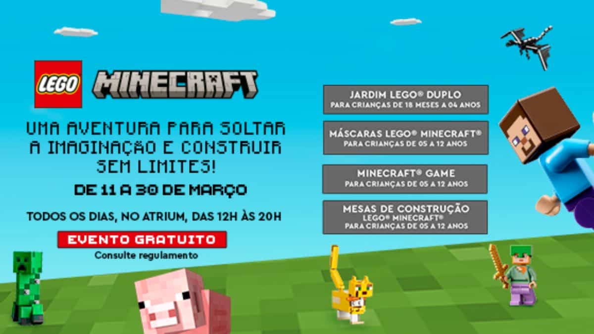 MorumbiShopping promove ação com  LEGO Minecraft para crianças