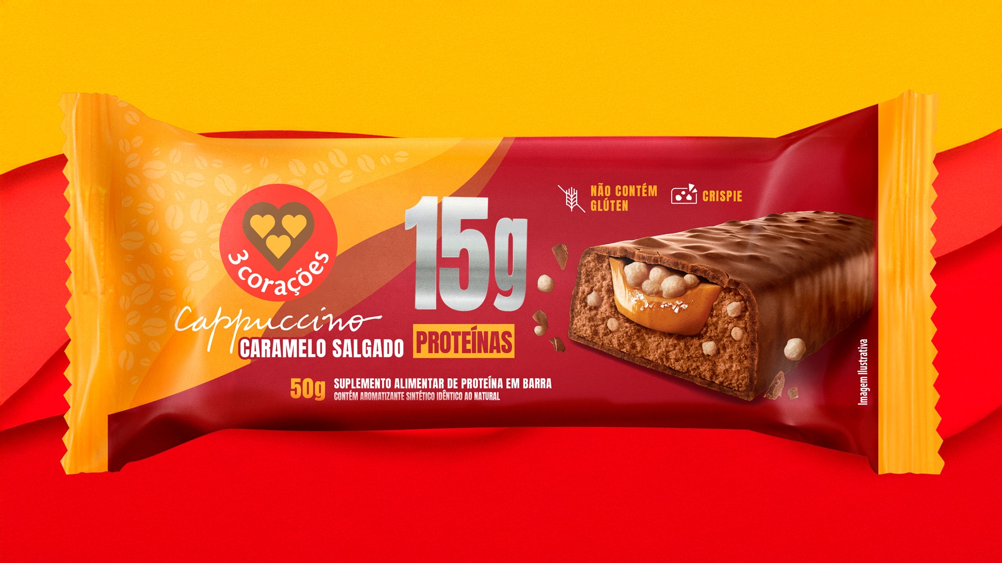 3 Corações lança barras de proteína Cappuccino em 4 sabores