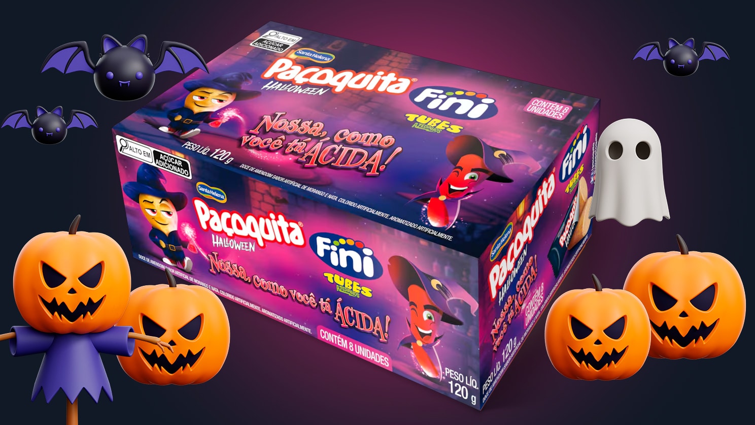 Fini e Paçoquita anunciam collab para o Halloween