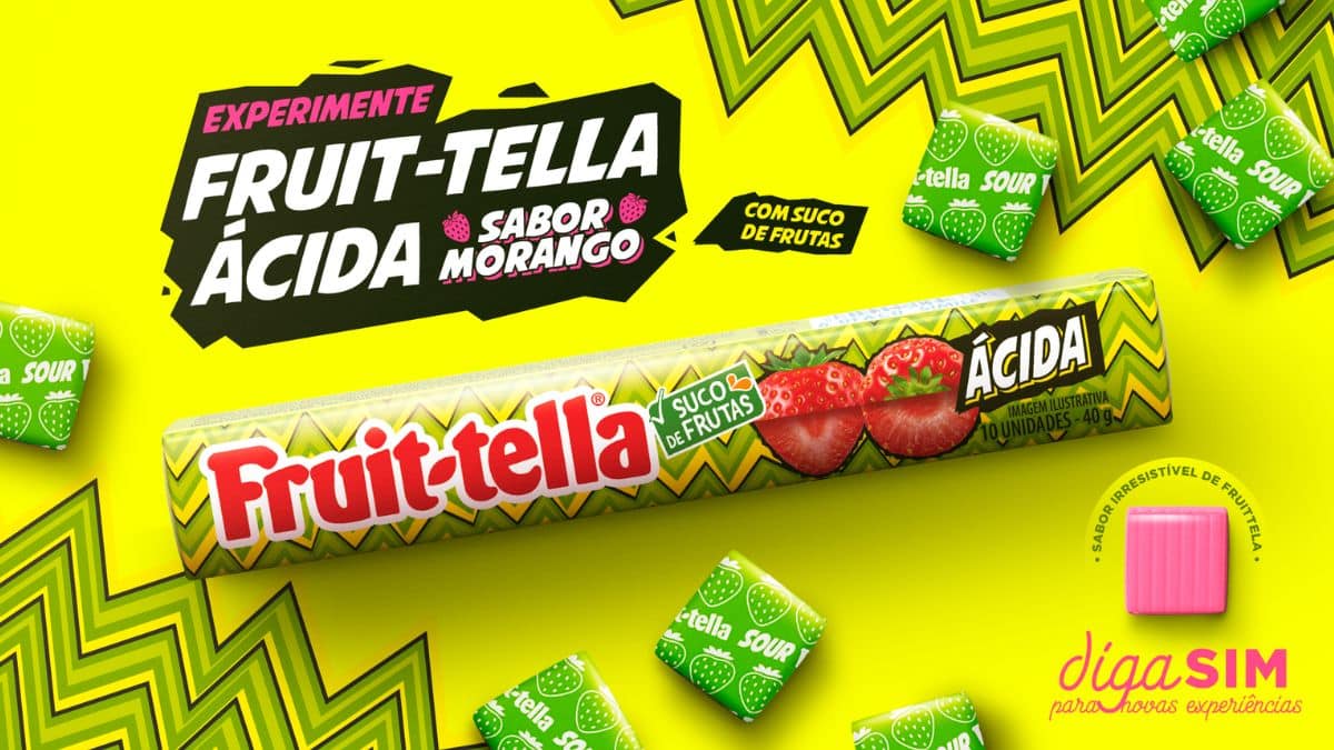 Fruittella lança novo sabor Morango Ácido