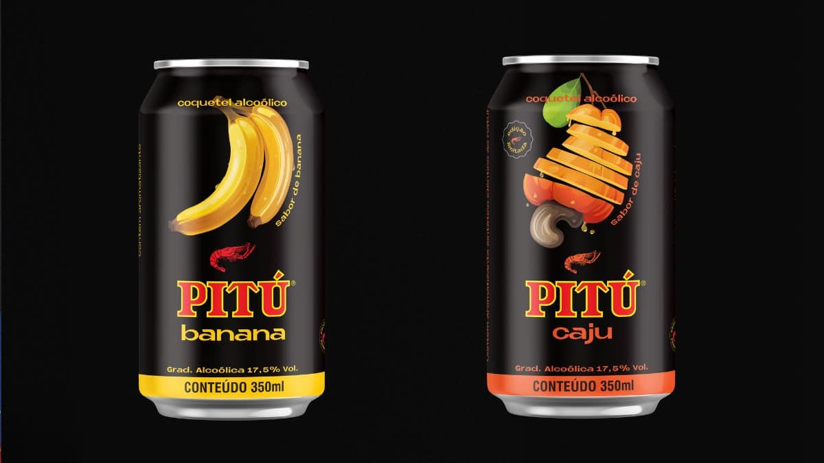Pitú lança sabores Banana e Caju em versão lata