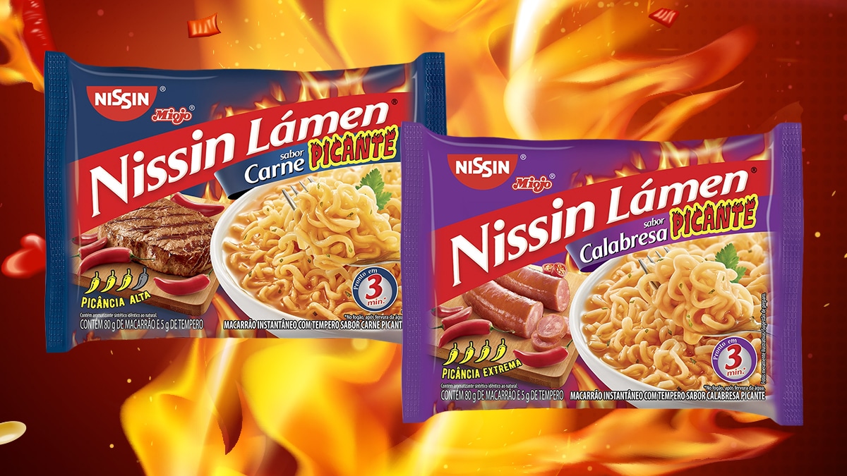 Nissin Lámen expande portfólio com novos sabores picantes
